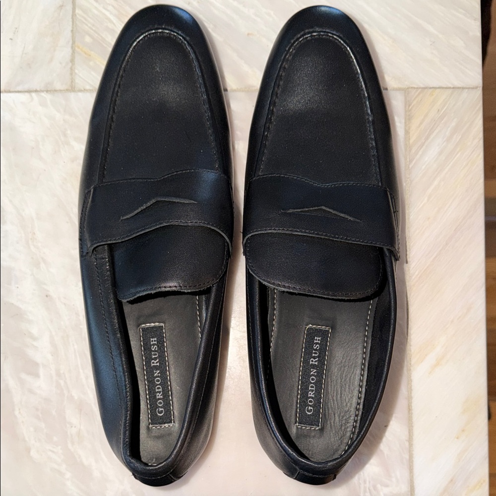 Gordon Rush Classic Black Men's Slip-On Loafers